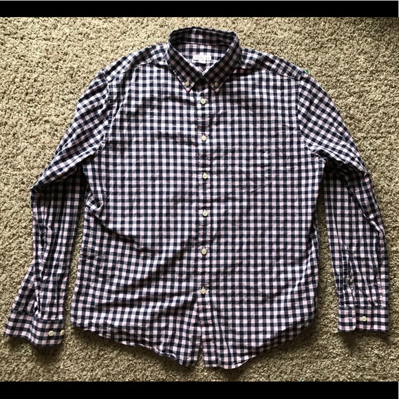 Merona Other - Merona Men’s Button Down Pink/Navy Plaid Size L